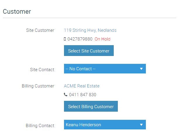 Toolbox Tip: Recording Different Site & Billing Customers