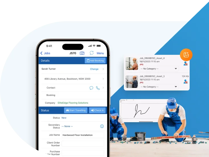 Visual representation of signing and capturing signatures.