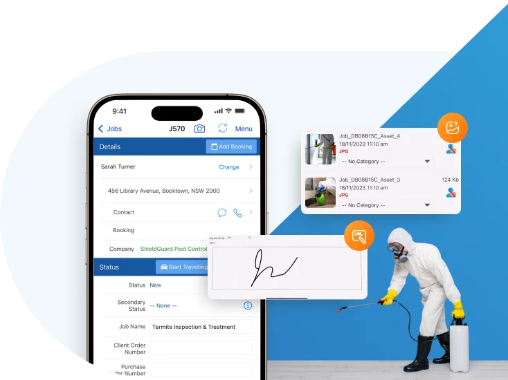 Visual representation of signing and capturing signatures.